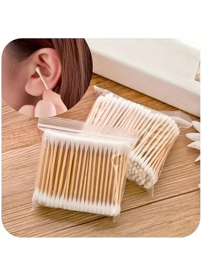 200pcs Double Ended Swabs For Gentle Ear Cleaning Cosmetics Lip Care And Personal Hygiene - Image 2